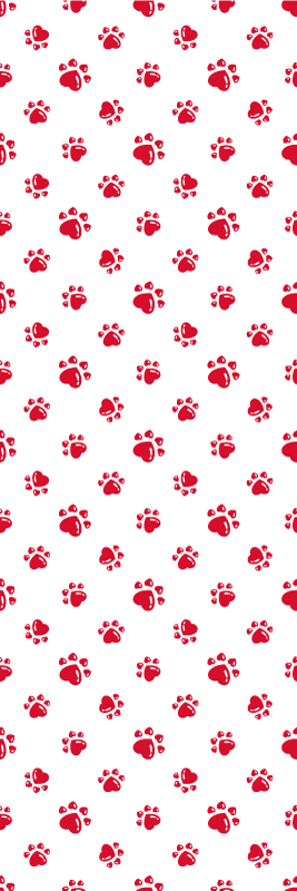 Animal cat paws and heart design animal mat - TenStickers