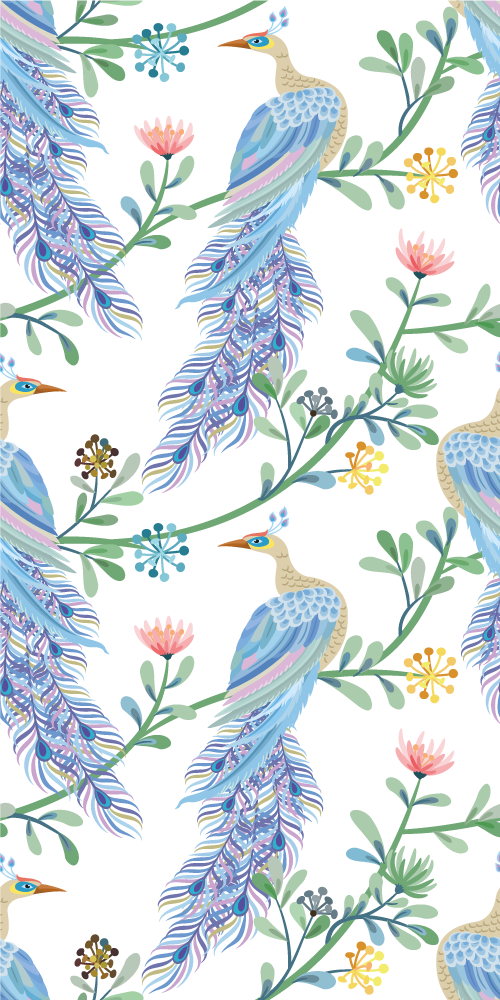 Animal mat paradise birds - TenStickers