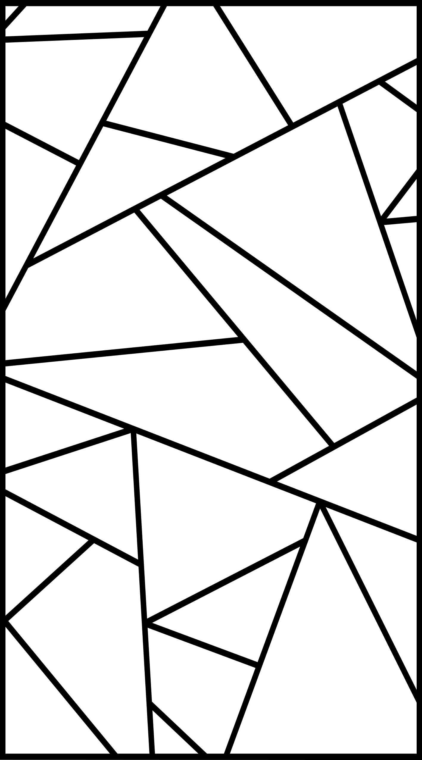 Modern rug with black geometric lines minimalist design - TenStickers
