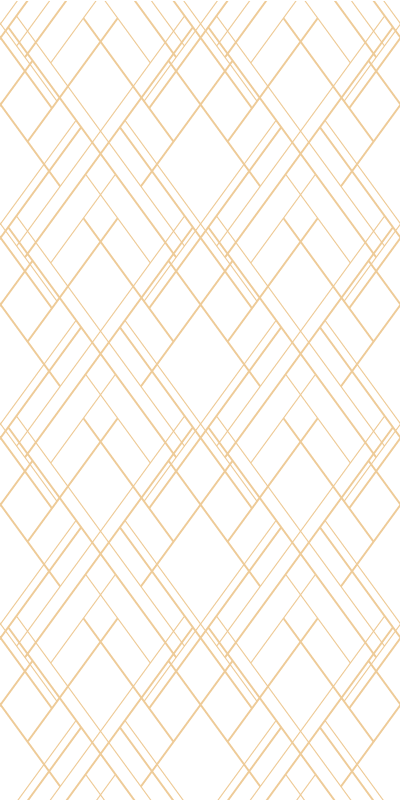 Modern rug with golden irregular lines on white - TenStickers