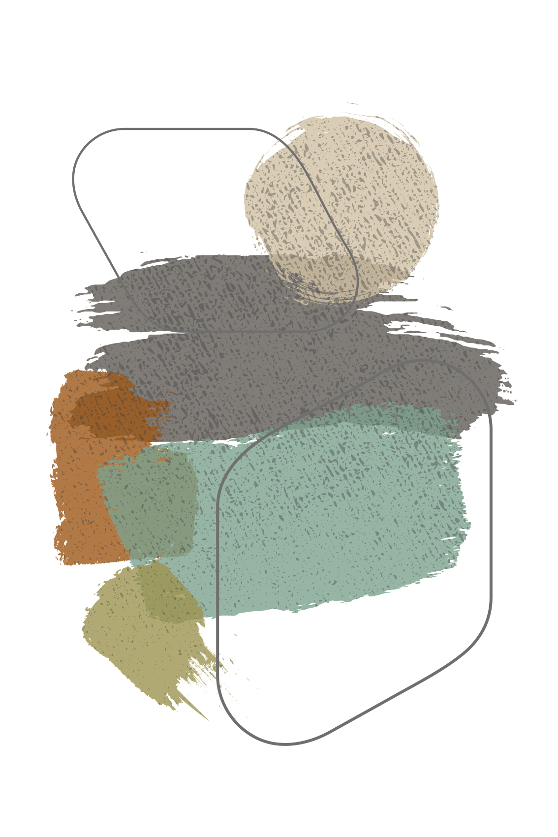 Modern rug with color stains - TenStickers