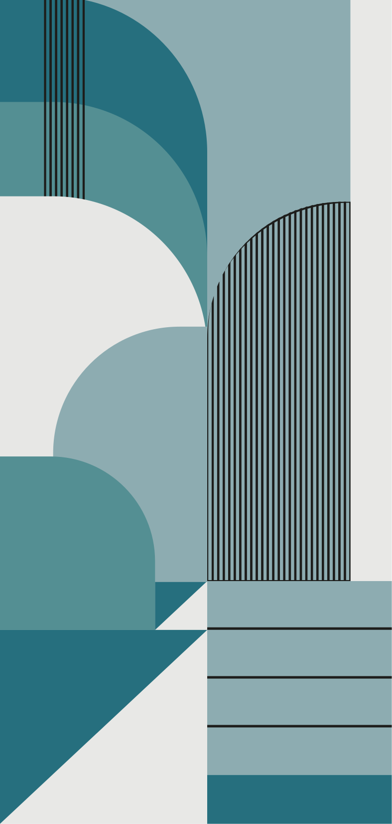 Modern rug in blue geometric urban design - TenStickers