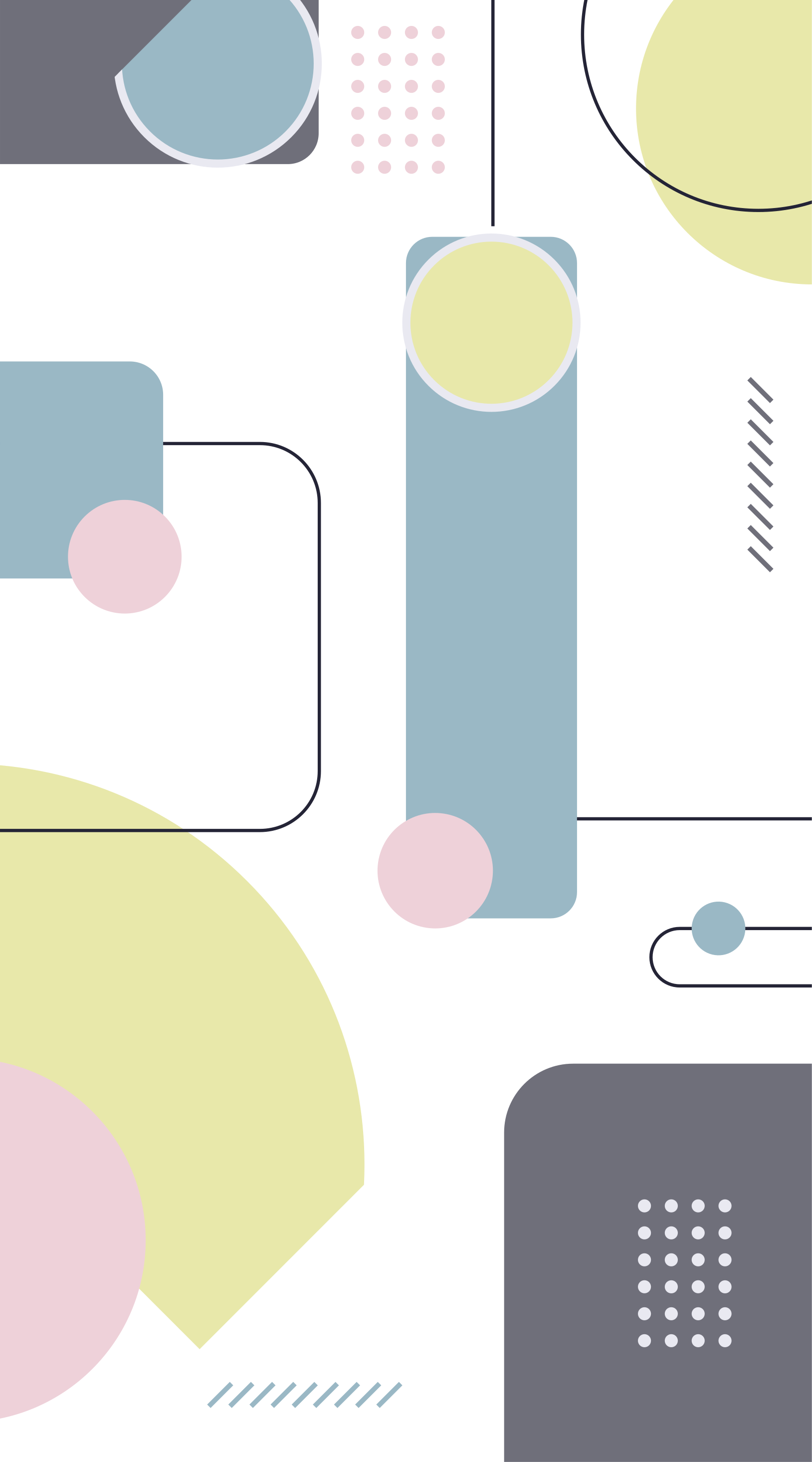 Modern rug with pastel geometric design - TenStickers