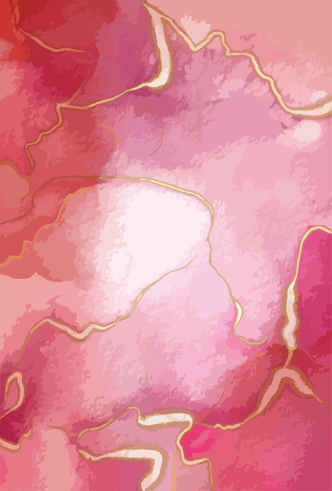 Modern rug in pink and gold marble effect - TenStickers