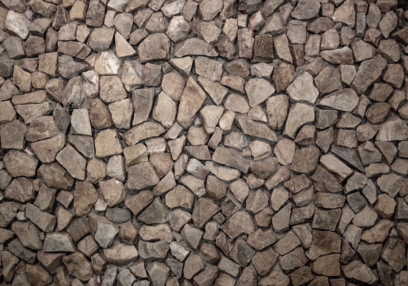 Texture rug with rustic 3d stone design - TenStickers