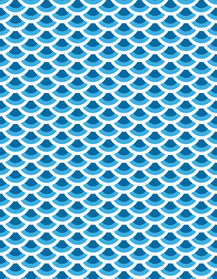Texture rug in blue scales pattern - TenStickers