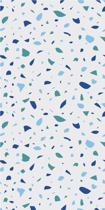 Texture rug in blue tones terrazzo design - TenStickers