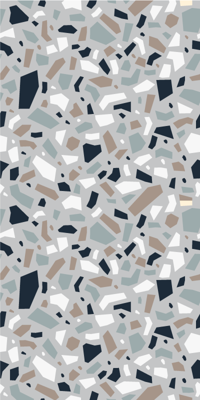 Texture rug in neutral colors terrazzo pattern - TenStickers