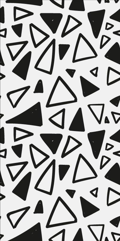 Texture rug geometric minimalistic black and white triangle - TenStickers