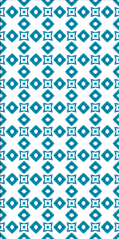 Texture rug with geometric blue diamond design - TenStickers