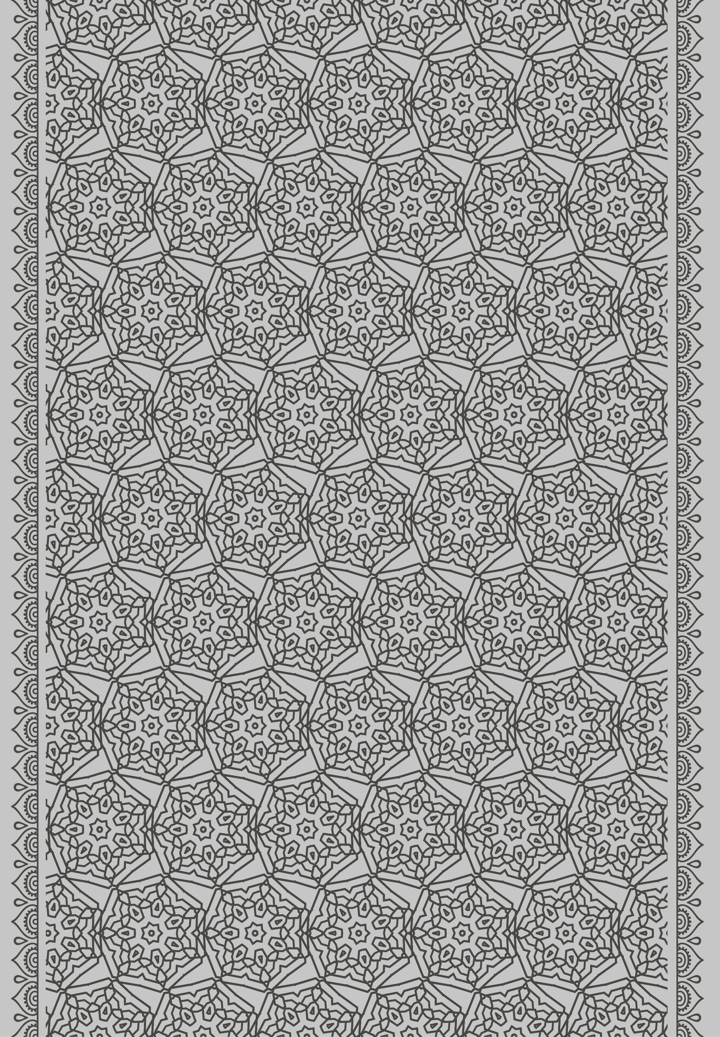 Texture rug in abstract arabic tile style - TenStickers