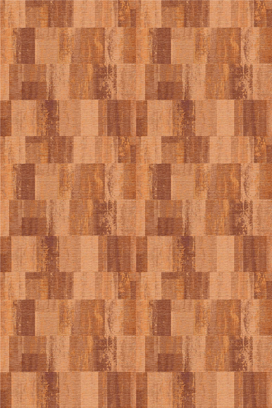 Texture rug with terracotta squares pattern - TenStickers
