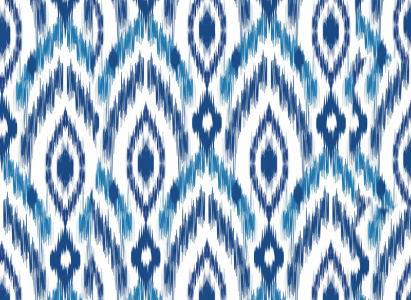 Texture rug blue ikat design - TenStickers