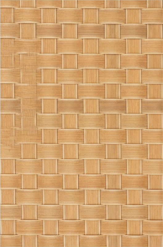 Texture rug natural wicker grid design - TenStickers