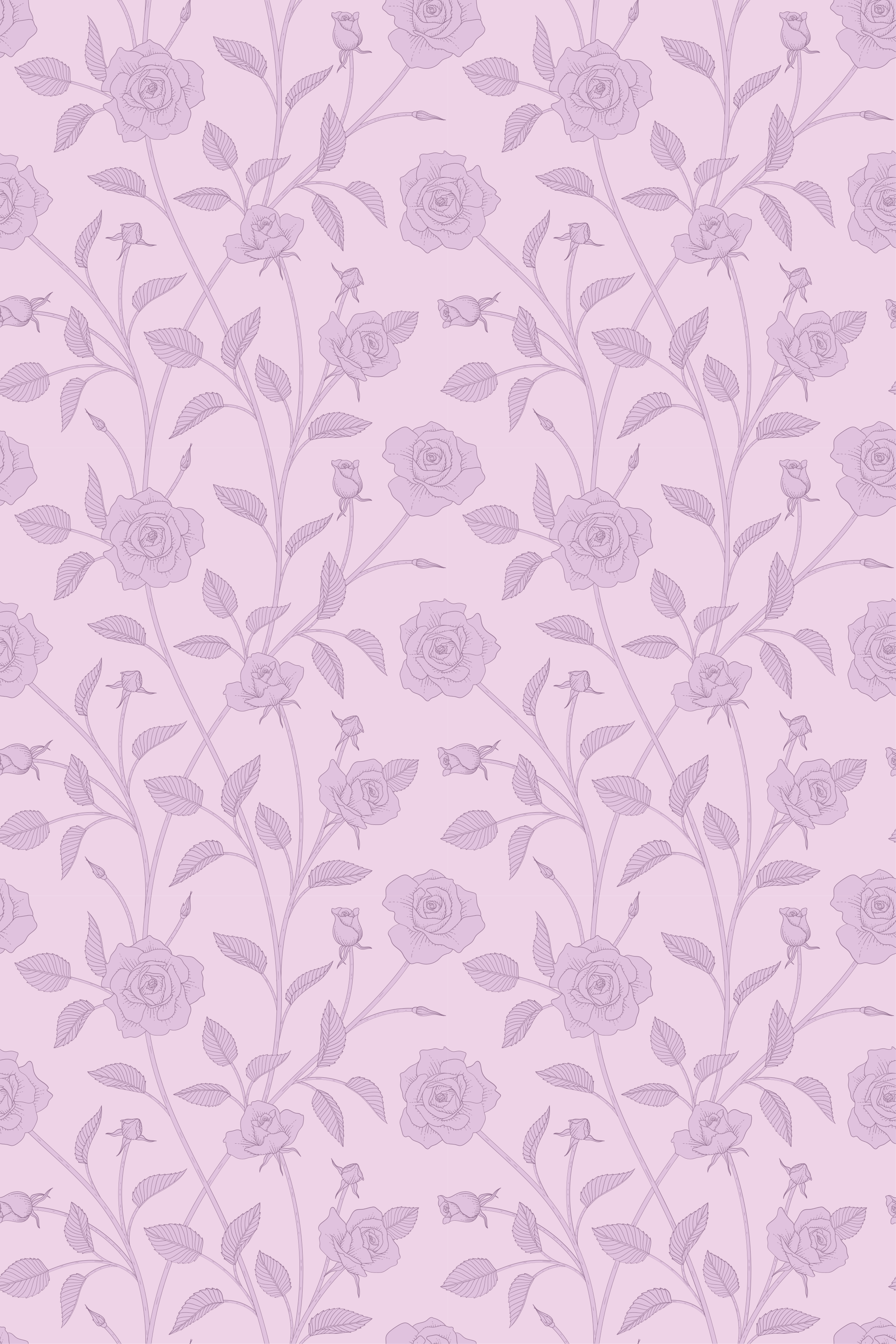 Vintage rug featuring purple roses oil painting - TenStickers