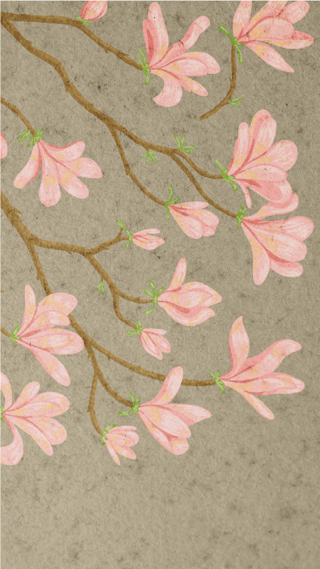Vintage rug in vintage style magnolia - TenStickers