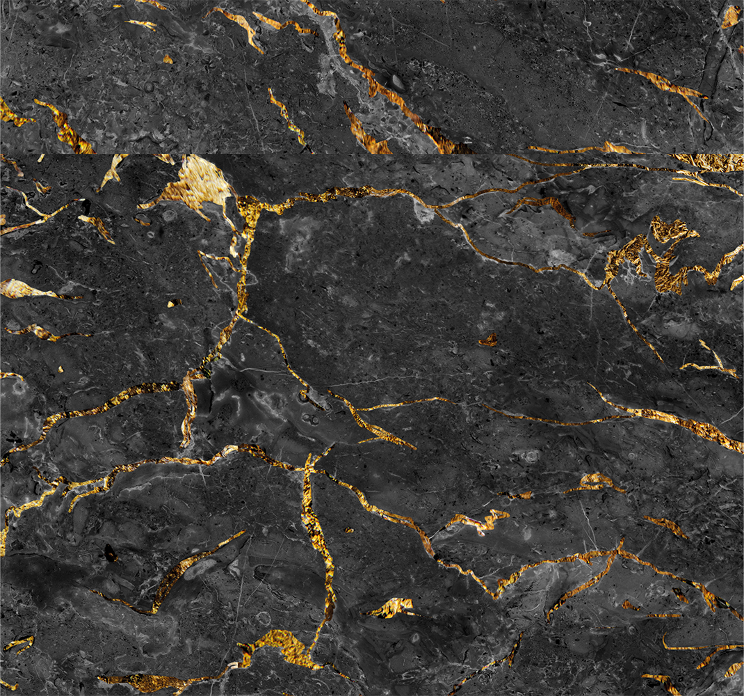Texture rug in black gold marble design - TenStickers