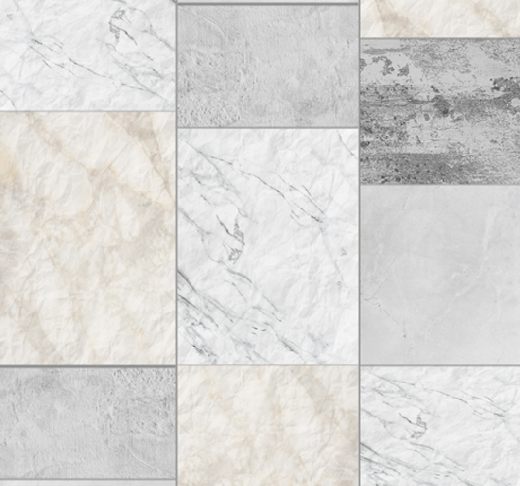 Texture rug with square tile design - TenStickers
