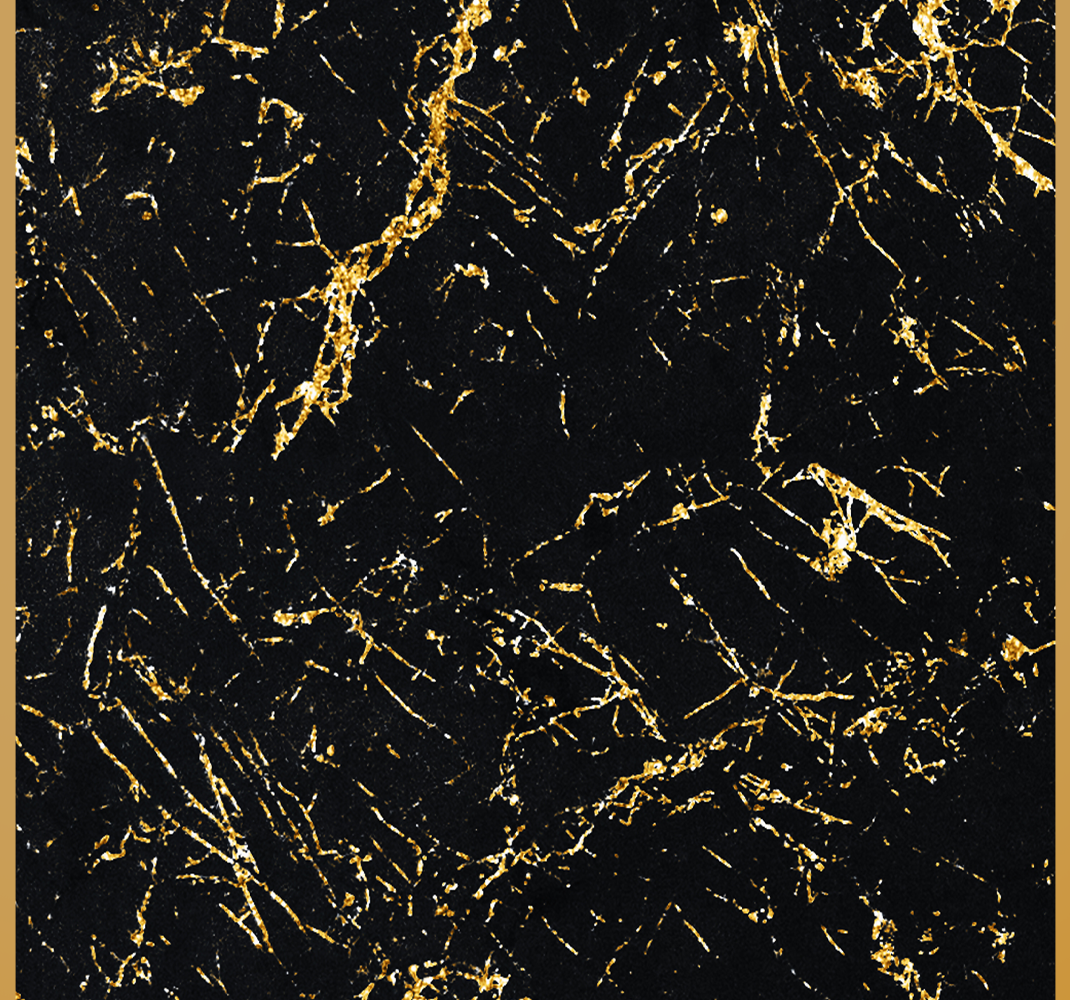 Texture rug in black and gold marble design - TenStickers
