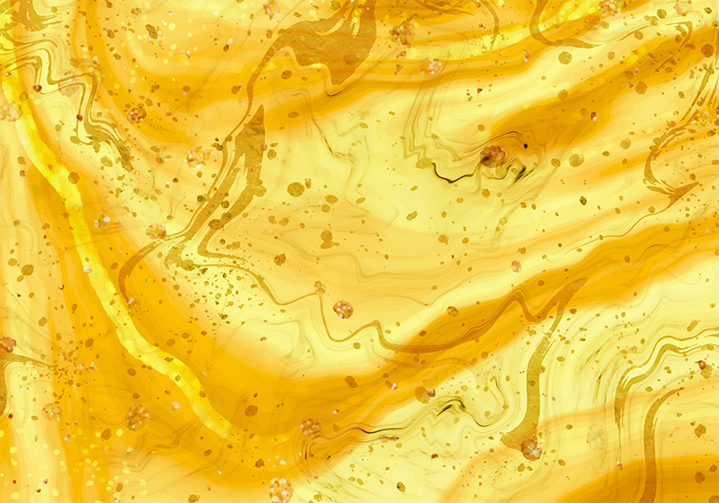 Texture rug yellow liquid marbles gold splatter - TenStickers