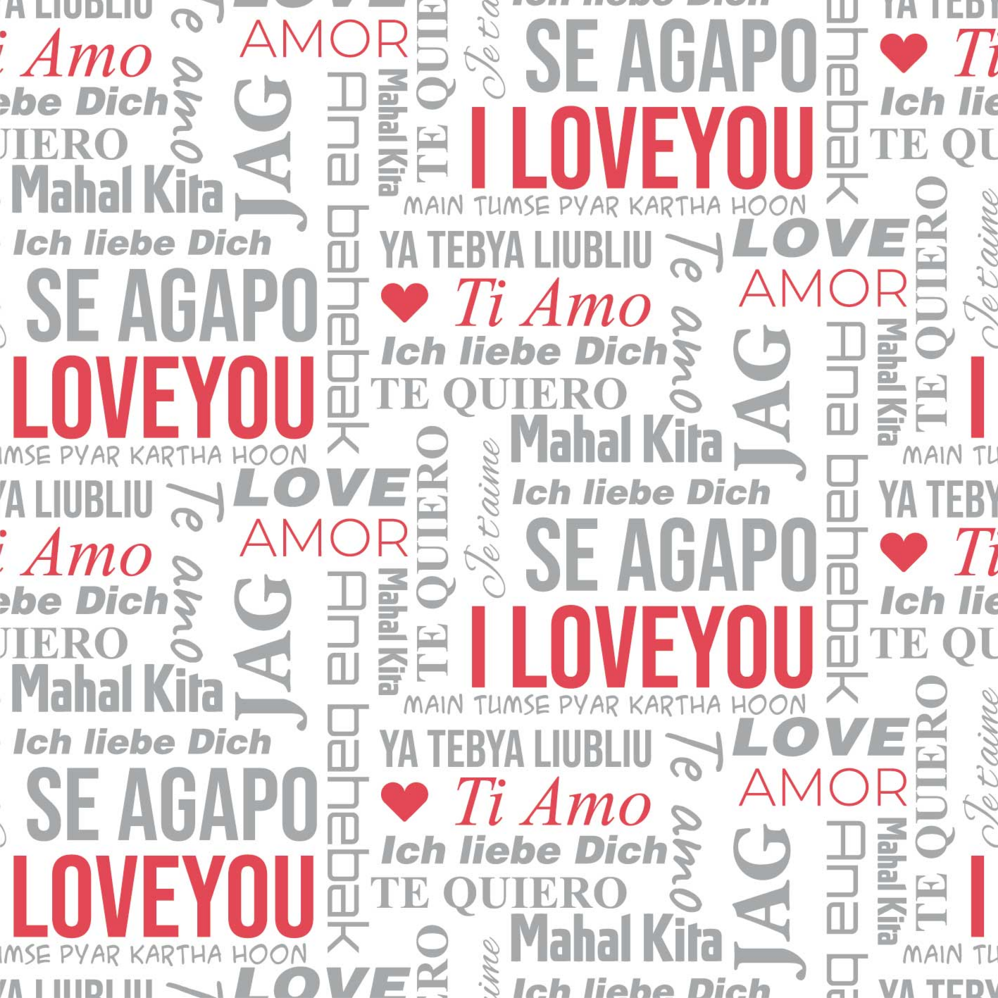 Quote rug i love you in different languages - TenStickers