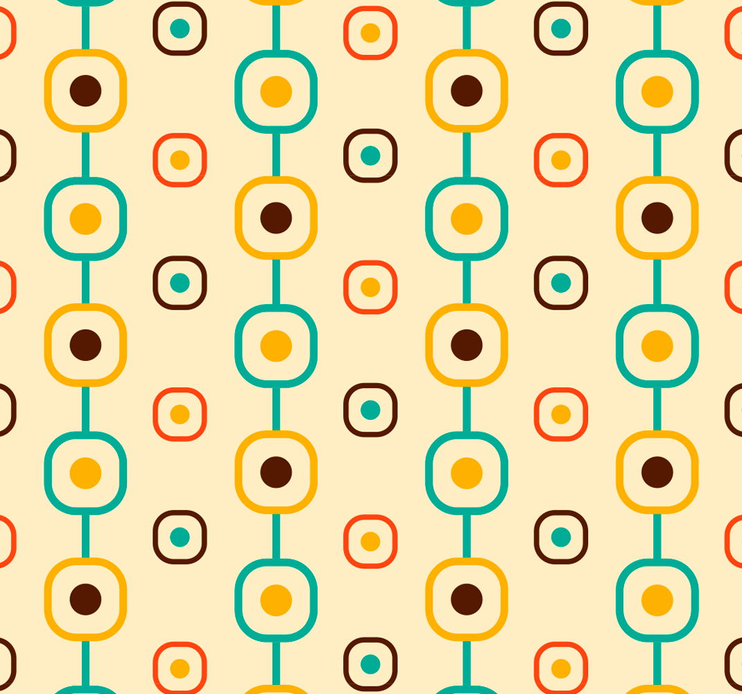Vintage rug 60s geometric design - TenStickers