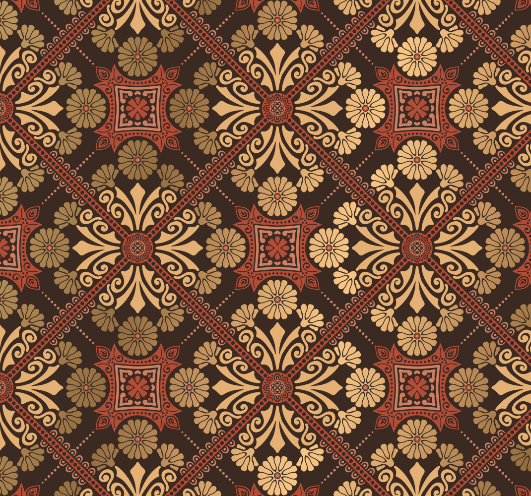 Vintage rug vintage wallpaper for bedroom - TenStickers