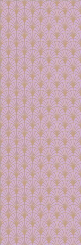 Vintage rug in pink and gold scales pattern - TenStickers