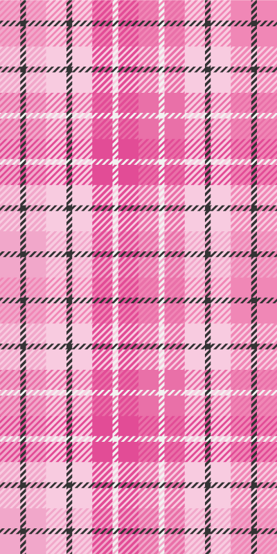 Vintage rug in pink and black tartan - TenStickers