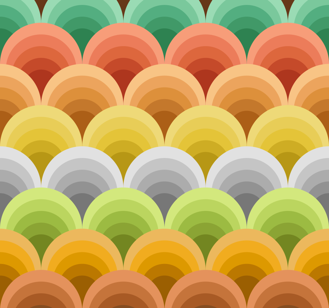 Vintage rug in orange circles - TenStickers