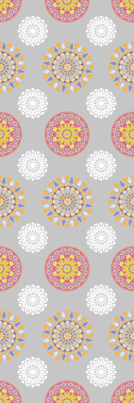 Vintage rug in vibrant mandala circles - TenStickers