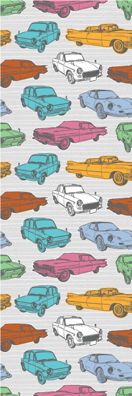 Vintage rug colorful classic cars - TenStickers