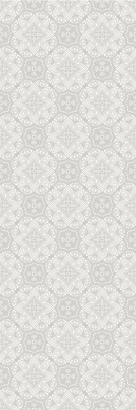 Vintage rug with gray ethnic pattern and intricate design - TenStickers