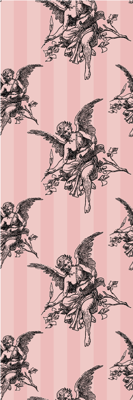 Vintage rug with toile de jouy pattern design - TenStickers