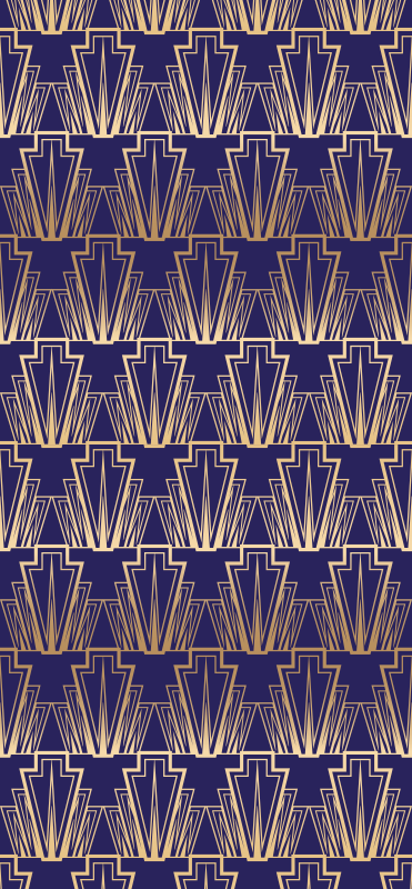 Vintage rug with gradient gold art decor pattern - TenStickers