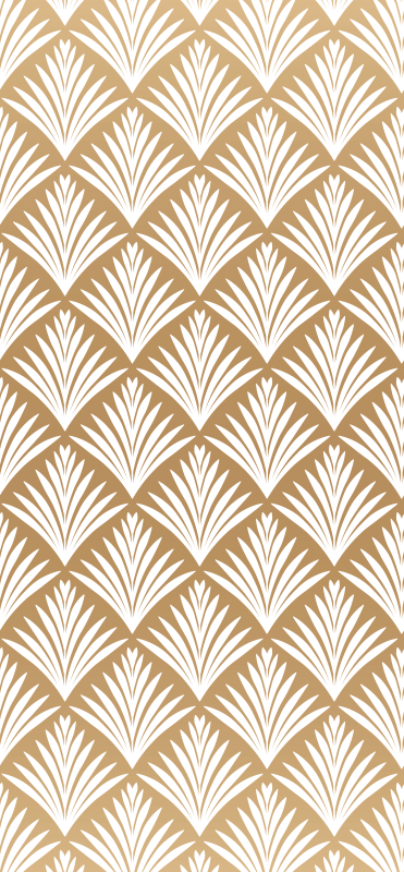 Vintage rug with gold leaf art decor design - TenStickers
