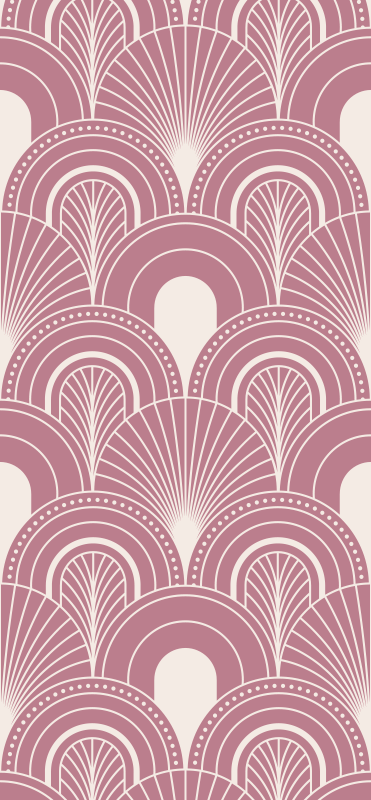 Vintage rug in rose gold arc art decor style - TenStickers