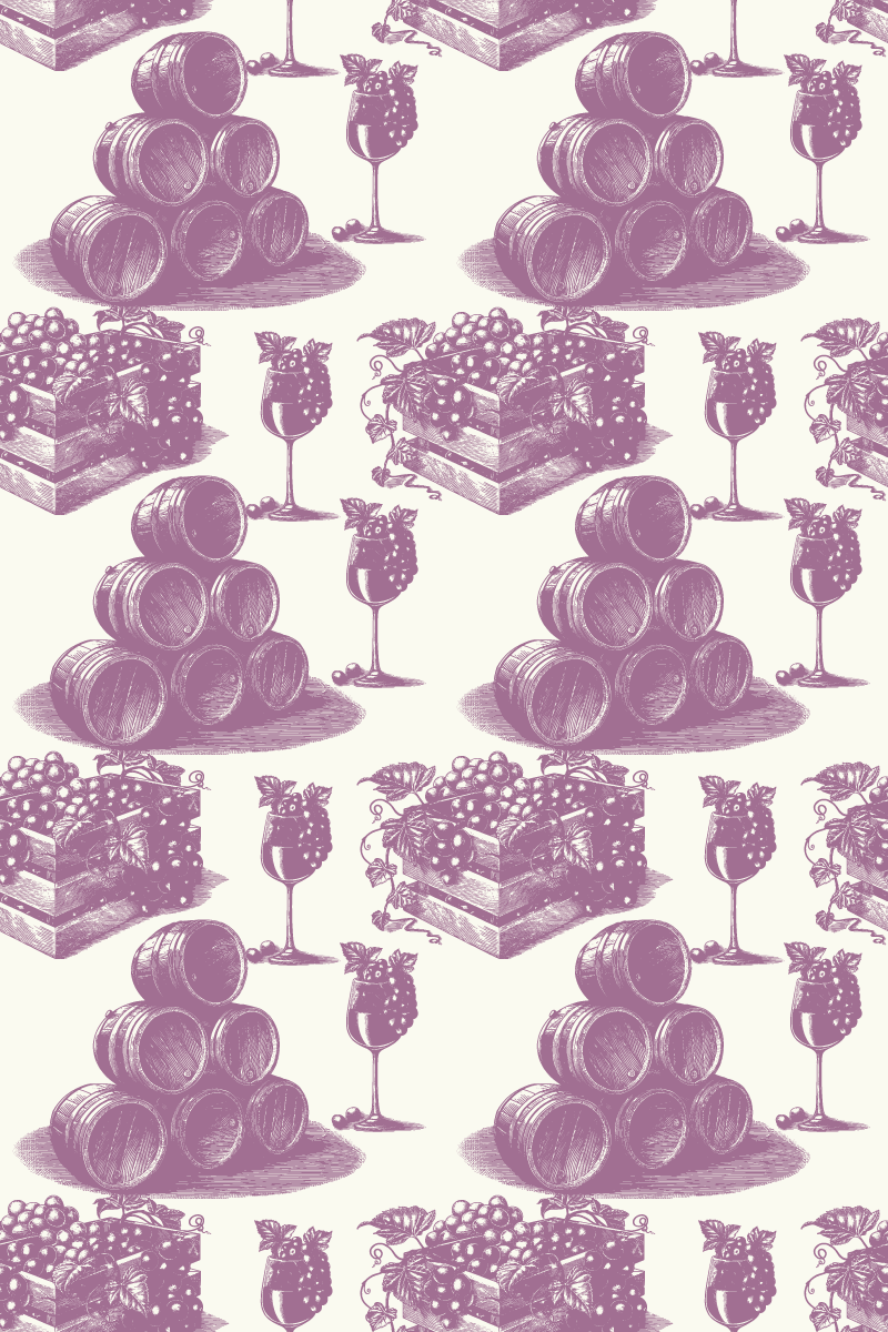 Vintage rug in french violet pattern - TenStickers
