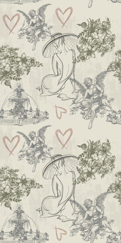 Vintage rug in a classic french romantic pattern - TenStickers