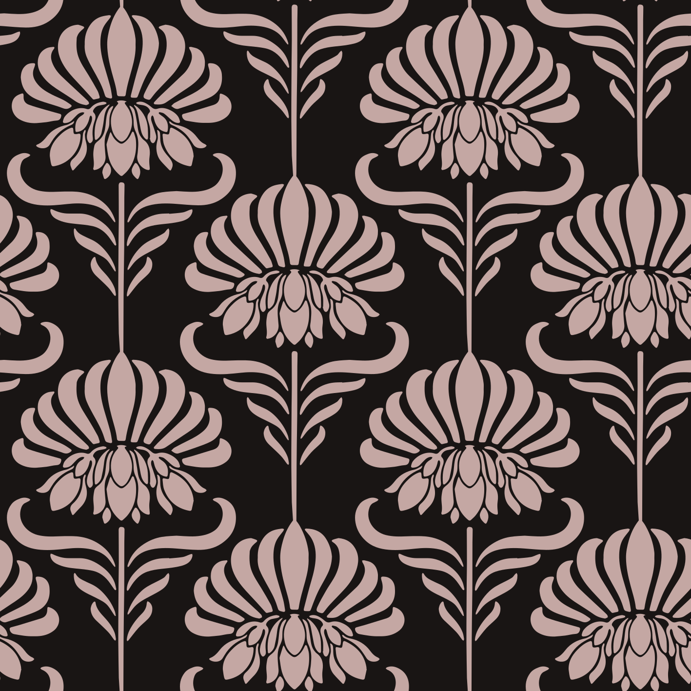 Vintage rug with art nouveau motifs - TenStickers