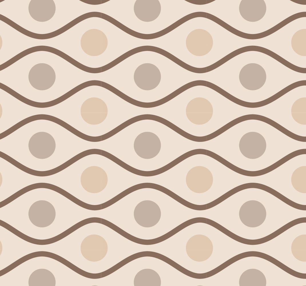 Vintage rug in beige 70s style - TenStickers