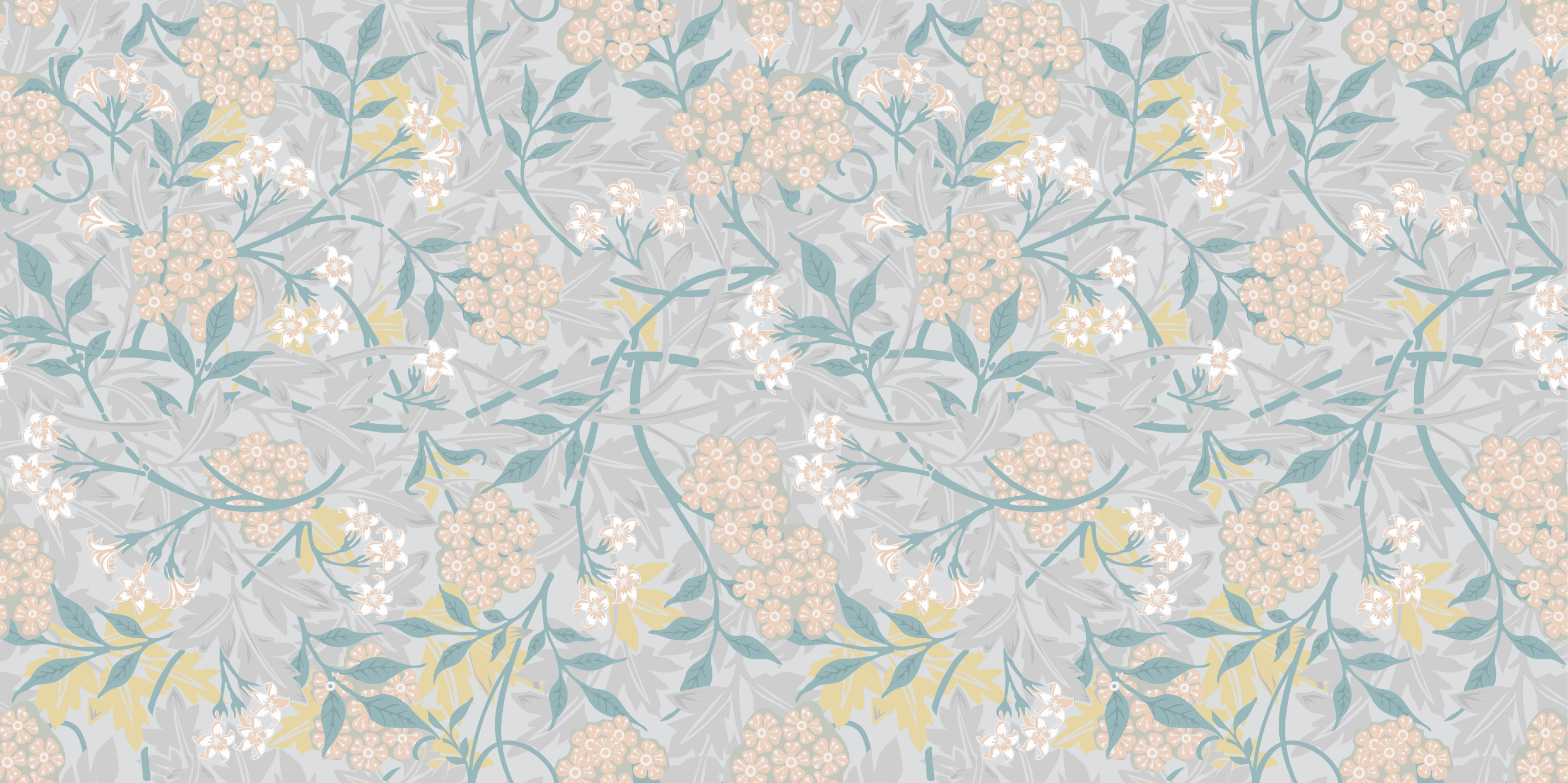 Vintage rug with elegant 80's floral pattern - TenStickers