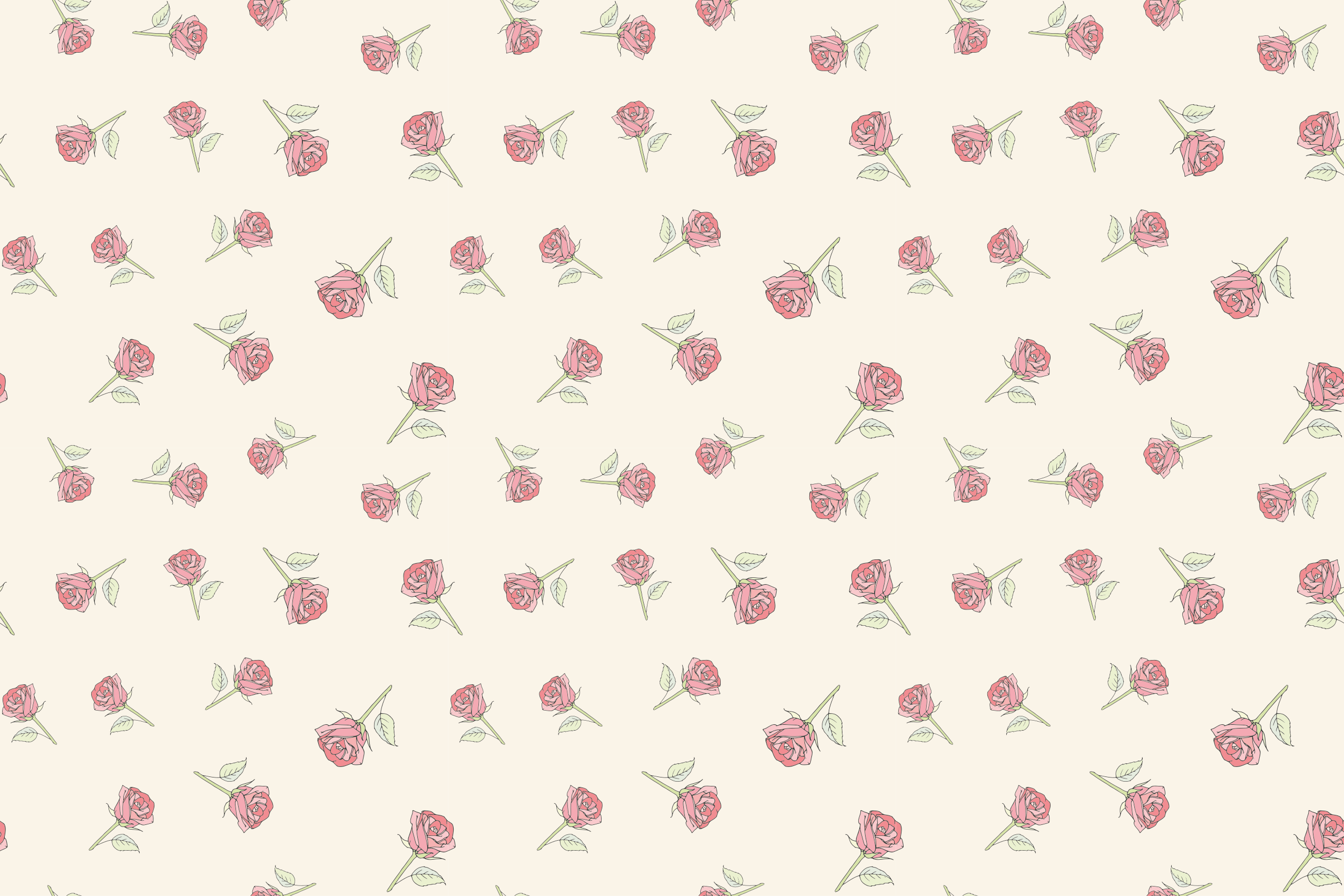Vintage rug with romantic rose design - TenStickers