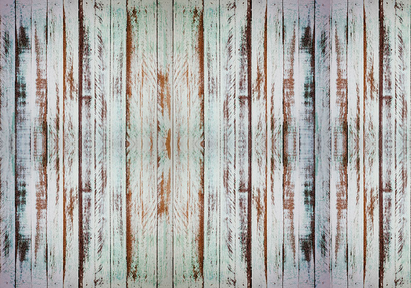 Vintage rug with stripped wood design - TenStickers