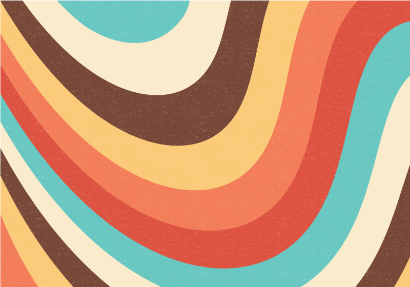 Vintage rug with hand-drawn wavy design - TenStickers