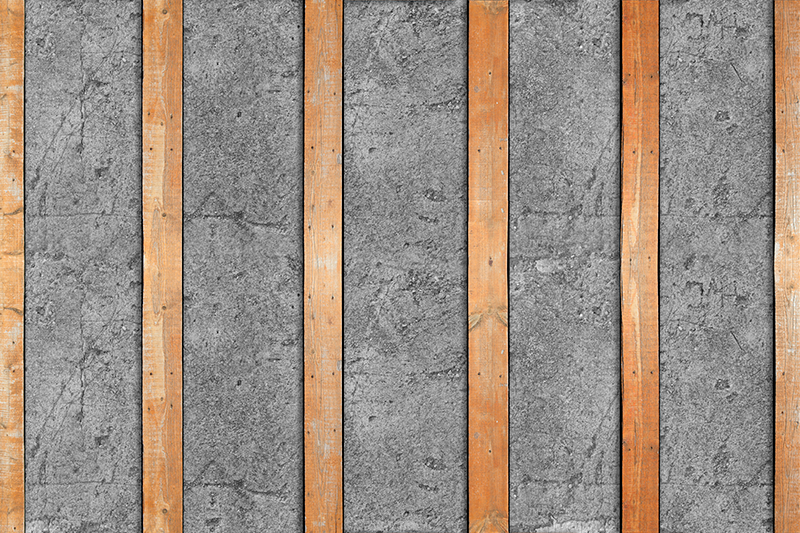 Texture rug wooden planks on concrete design - TenStickers