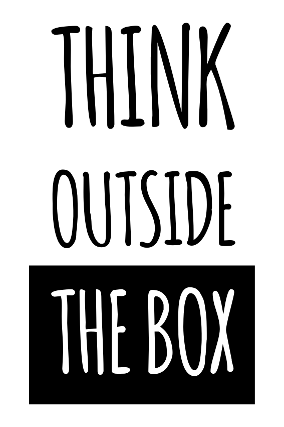 Think outside the box quote rug - TenStickers