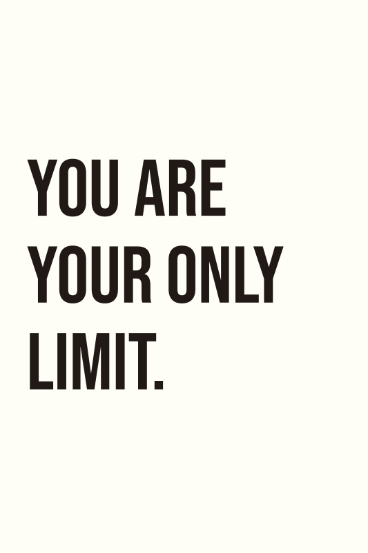Quote rug you are your only limit - TenStickers