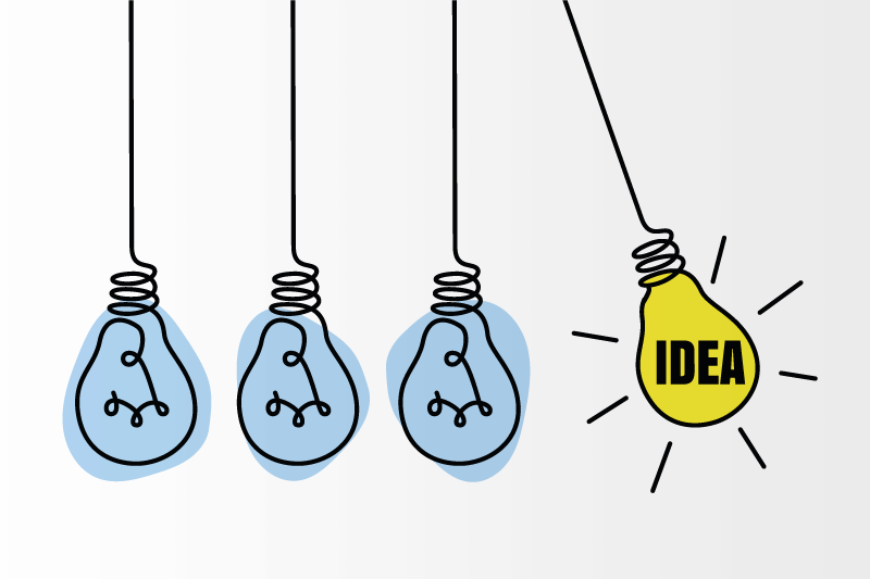 Quote rug with bright ideas light bulbs - TenStickers