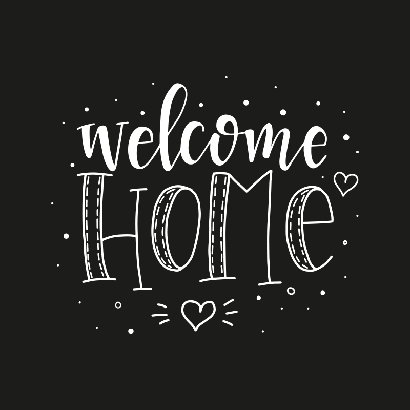 Quote rug welcome home rug - TenStickers